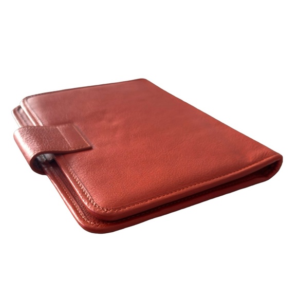 FRANKLIN COVEY Leather Planner Cover Portfolio Notebook 7”x 9” Snap Red - Picture 4 of 10